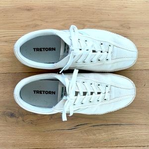 Tretorn white platform sneakers